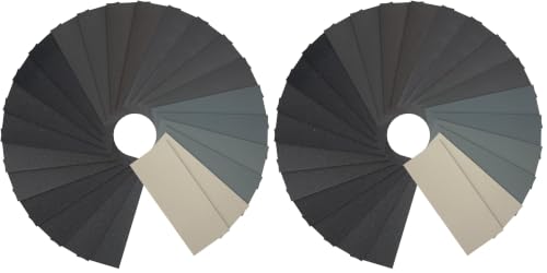 Bates- Sandpaper, 24 pcs, 120 to 3000 Grit Sandpaper Assortment, Sand Paper Assortment Pack, Wet Dry Sanding Paper (Pack of 2) - size: 24 pcs (Pack of 2), style: 12 Grits, 120 to 3000