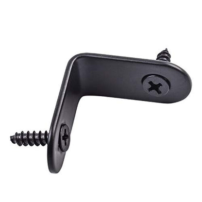 12pcs Black L Bracket Stainless Steel Corner Braces 30 x 30mm Heavy Duty Corner Right Angle Brackets Joint Fastener with 30pcs Screws for Wood Furniture Shelves Cabinet Drawer Chair