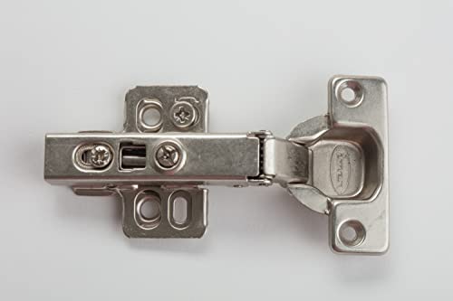 IMEX - Cabinet Door & Kitchen Hinges - Soft Close & Slide On - Full Overlay Lazy Susan Hardware - Metal Face Frame Plate for Floded - Packs with Plates & Mounting Screws Included (5 Pack)