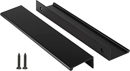 Peaha 25 Pack Kitchen Cabinet Handles 6-5/16" Black Drawer Pulls Edge Pulls - color: Black, size: Hole Centers:6-5/16in(160mm)