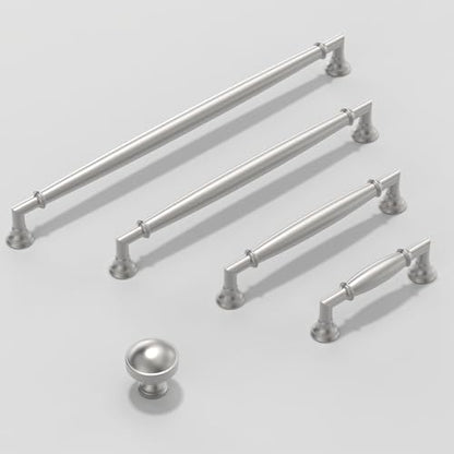 10 Pack Brushed Satin Nickel Cabinet Pulls 5 Inch(128mm) Kitchen Cabinet Handles Cabinet Hardware for Drawer Pulls - color: Brushed Satin Nickel, size: 5" Hole Center