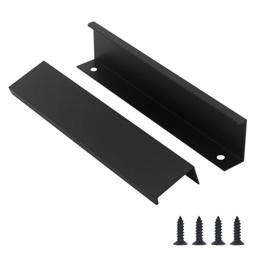 6 Pack Kitchen Cabinet Handles Cabinet Pulls, Finger Edge Pull - color: 6 Pack, size: 5in(128mm) Hole Centers