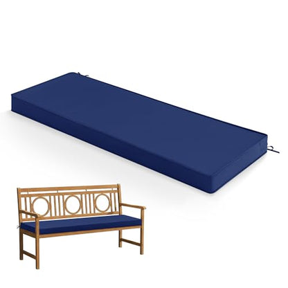 Summsun Outdoor Bench Cushion Pad, 42 x 18 x 3 Inch, Navy Blue - color: Navy, size: 42x18x3 Inch