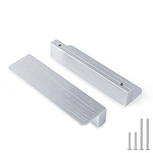 Peaha 10 Pack 3" Brushed Nickel Cabinet Handles Finger Pulls for Cabinets - color: Brushed Nickel, size: 3" Hole Center