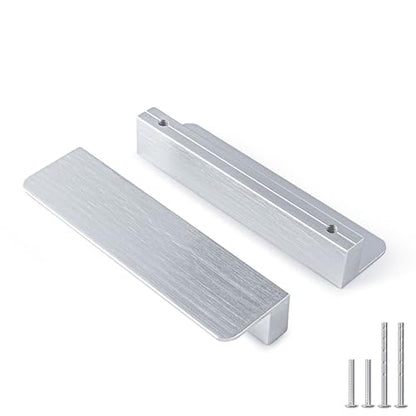 Peaha 10 Pack 3" Brushed Nickel Cabinet Handles Finger Pulls for Cabinets - color: Brushed Nickel, size: 3" Hole Center