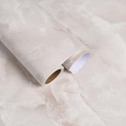 Matte White Marble Countertop Contact Paper Waterproof Thick