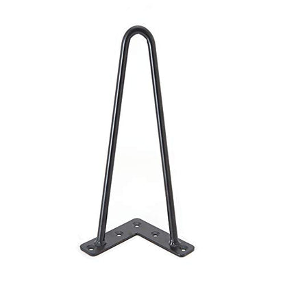 12 Inch Hairpin Legs 3/8" Dia 2 Rods, Black Furniture Table Feet 4pcs - color: Black, size: 12 Inch