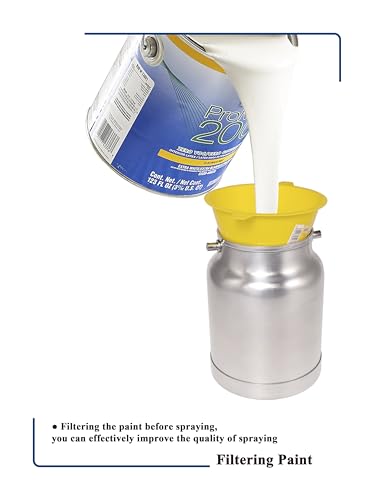 Dynastus 33 oz Siphon Feed Spray Gun - 2.5mm Nozzle for Spraying Oil-Based or Latex Paints, with Filtering and Cleaning Kits