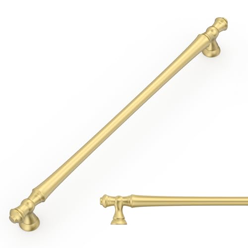 Amerdeco 10 Pack Brushed Gold Cabinet Pulls 10" - color: Brushed Gold, size: 10" hole center