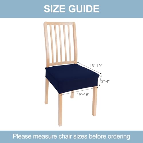 Smiry Stretch Jacquard Seat Covers for Dining Room Chairs Set of 2 - color: Federal Blue, size: Set of 2