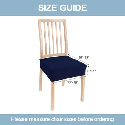 Smiry Stretch Jacquard Seat Covers for Dining Room Chairs Set of 2 - color: Federal Blue, size: Set of 2