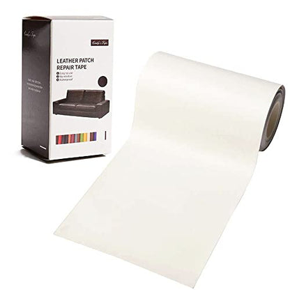 Cindy's Tape Leather Repair Patch Kit Cream White 4 x 60 inch Self Adhesive Tape for Furniture, Couch, Sofa, Car Seats, Computer Chair First Aid Vinyl Repair - color: Cream White, size: 4*60 inch