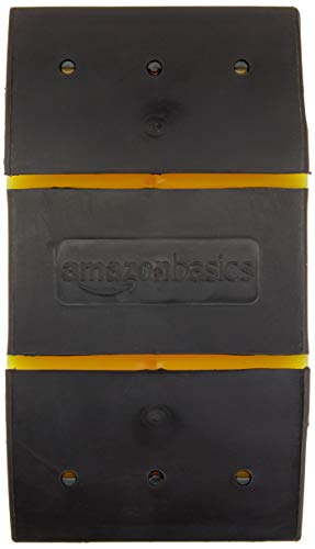 Amazon Basics 5.1" Rubber Sanding Block for Wet or Dry Sanding, Easy to Use, Black/Yellow