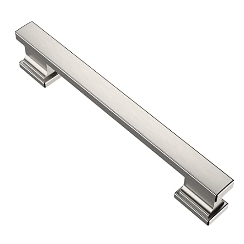 Alzassbg 5" Brushed Satin Nickel Cabinet Pulls 10 Pack, AL3061SN - color: Brushed Satin Nickel, size: 5" Hole Center