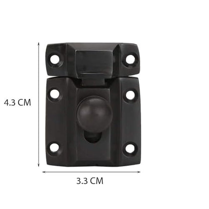 A29 Cabinet Latch, Solid Brass, Twist Knob Design, Oil Rubbed Bronze - color: Oil Rubbed Bronze
