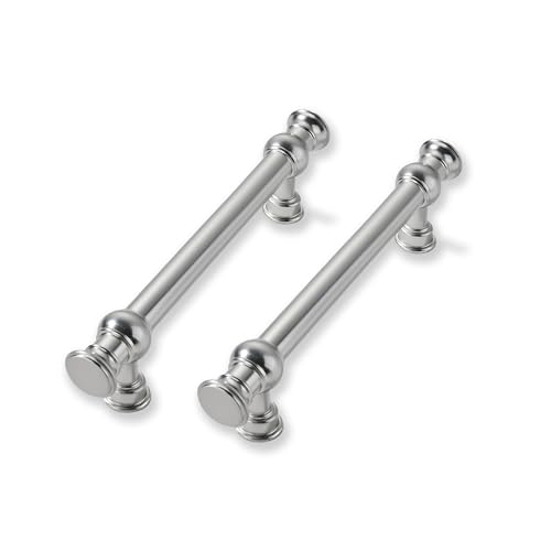 2 Pack 3-1/2 Inch Hole Center Brushed Satin Nickel Cabinet Pulls-Heavy Duty Solid Cabinet Handles Suitable for Cabinets, Dressers, Kitchens and Bathroom cabinets - color: Brushed Satin Nickel, size: 3-1/2 Inch hole center, style: 2-Pack
