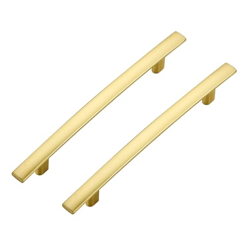30 Pack Brushed Brass Cabinet Handles, 5" Hole Center Curved Pulls - color: Brushed Brass, size: 5" Hole Center