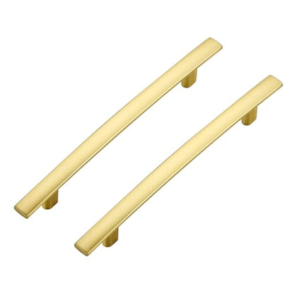30 Pack Brushed Brass Cabinet Handles, 5" Hole Center Curved Pulls - color: Brushed Brass, size: 5" Hole Center