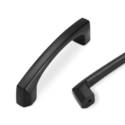 COTYKILEY 10 Pack 3 Inch(76mm) Matte Black Kitchen Cabinet Handles Cabinet Pulls Cabinet Door Handles Kitchen Cabinet Hardware Cupboard Drawer Pulls Dresser Handles - color: Matte Black, size: 3" Hole Center（76MM）