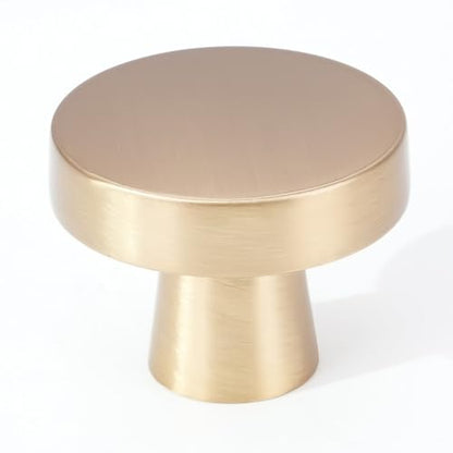 COTYKILEY 10 Pack Champagne Bronze Kitchen Cabinet Knobs Solid Round Drawer Knobs Dresser Knobs Gold Cabinet Hardware - color: Champagne Bronze