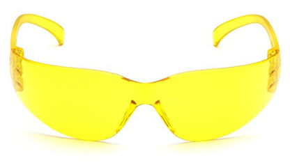 Pyramex Intruder Safety Eyewear Clear Frame Full Foam Padding Clear Anti-Fog Lens - color: Amber Lens/ Amber Frame, style: Standard