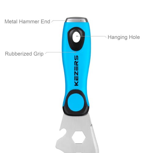 KEZERS 13-In-1 Painter’s Tool, 3" Stainless Steel Putty Knife Scraper