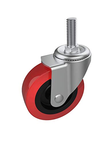 MySit 4 Pack Creeper Wheels 2.5 Inch Heavy Duty Swivel Caster Wheel - style: M10x25