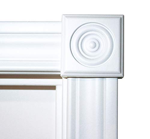 83051-12 Design for Interior Door and Window Casings (2 Rosettes per Pack), White - size: Rosette - 12 Pack (24 pc)