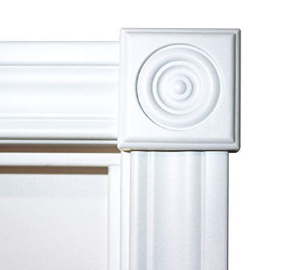 83051-12 Design for Interior Door and Window Casings (2 Rosettes per Pack), White - size: Rosette - 12 Pack (24 pc)