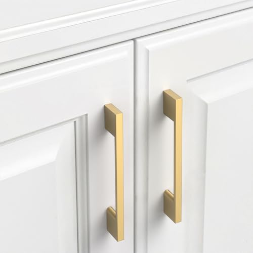 9BUILD 10 Pack Champagne Bronze Cabinet Pulls 3.75 Inch Champagne Kitchen Cabinet Handles, Cabinet Hardware for Cupboard Drawer Pulls - color: Champagne Bronze, size: 3.75"/96MM Hole Center, style: 10 Pack