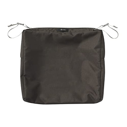 Classic Accessories Ravenna Water-Resistant 17 x 15 x 2 Inch Patio Seat Cushion, Espresso - color: Espresso, size: 17"W x 15"D x 2"Thick