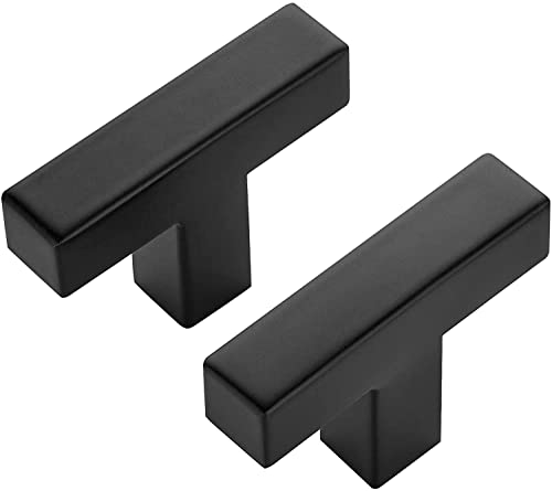Ravinte 10 Pack Black Square Bar Cabinet Knobs 2 Inch Kitchen Handles - color: Black
