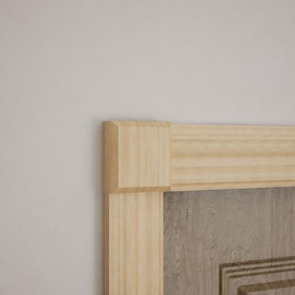 3 1/2"W x 3 1/2"H x 7/8"P Americraft Solid Wood Stain Grade Standard Smooth Rosette with Beveled Edge, Pine - color: Pine, size: 3.5-in. W x 3.5-in. H
