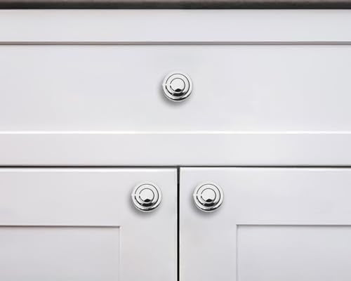 khtumeware 10 Pack 1-1/4 Inch(32mm) Polished Chrome Round Cabinet Knobs Heavy Duty Soild Cabinet Knobs Kitchen Cabinet Hardware for Cupboard Drawer Handles - color: Polished Chrome, size: 1-1/4"(32mm)Diameter