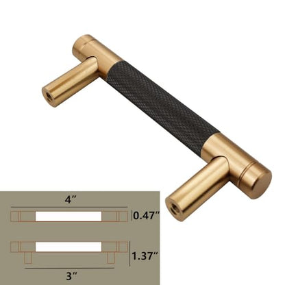 12 Pack 3 Inch 76 mm Bronze and Black Barrel Cabinet Pulls Cupboard Aluminum Handles Drawer Pull Cabinet Handles - color: Bronze and Black, size: 3 Inch