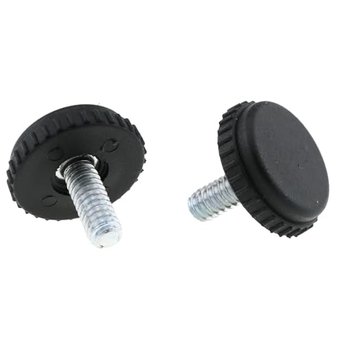MEETOOT 12PCS Screw in Threaded Furniture Leveler Furniture Leveling Feet 1/4-20 Furniture Adjustable Non Slip Feet for Furniture Table Chair Cabinet and Bathroom Cabinet