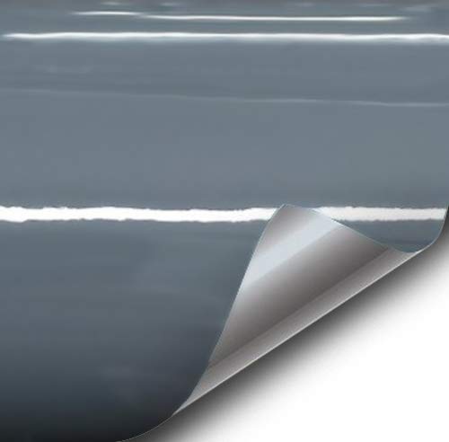 VViViD+ Gloss Dark Slate Grey Vinyl Car Wrap Film DIY Easy to Install No-Mess Decal (0.5ft x 5ft) - size: 0.5ft x 5ft