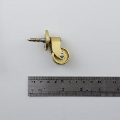 Semetall Brass Stem Casters 360° Swivel Threaded Wheels 4 Pack - style: A-104
