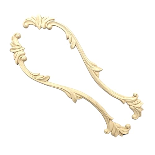 WoodUbend WUB1245 Decorative Drop Appliques - Heat Bendable & Flexible Wood Onlays 37x7.2cm - DIY Craft, Furniture & Home Decor - Easy to Apply & Paint - Versatile & Reusable Decals (2 Pack) - size: WUB1245