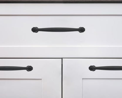 khtumeware 20 Pack 5 Inch(128mm) Black Cabinet Pulls Black Kitchen Matte Black Cabinet Handles Kitchen Cabinet Hardware for Cupboard Drawer Handles Dresser Pulls - color: Black, size: 5 Inch(128mm) Hole Center