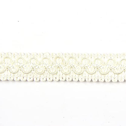 BEL AVENIR Braid Trim 0.78 inch 6.8 Yards Pure White Gimp Fabric Trim - color: Pure White