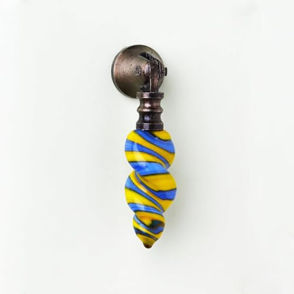 Indian Shelf 6 Piece Tear Drop Dresser Knobs for Drawer Cabinet - color: Colourful Twist, size: 6 Knobs