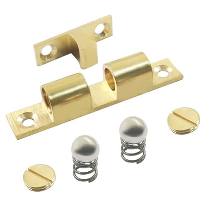 Double Roller Catch Cabinet Latches, 67mm, 4 Pack - color: Gold, size: 67mm