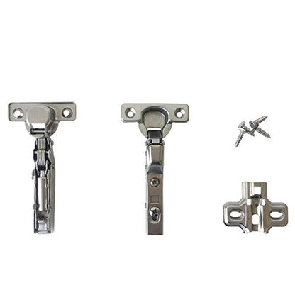 LIKERAINY 95 Degree Inset Hinges 26mm with Damper Soft Closing Clip on Assembly Kitchen Cabinet Cupboard Wardrobe Door Hinge Pack of 4 - size: Inset