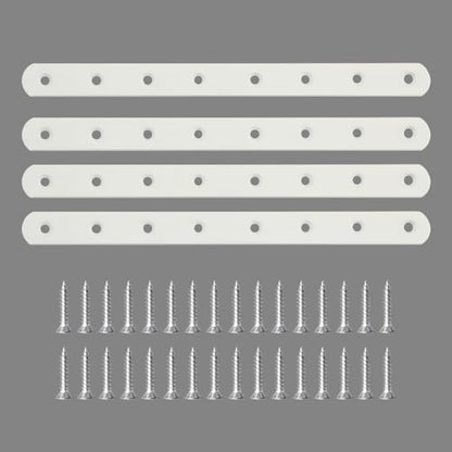Alise Flat Bracket ,12 Inch White Mending Plate Flat Brace for Wood Shelves - color: White, size: 12 Inch