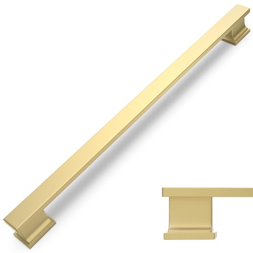 COTYKILEY 10 Pack 12.6 Inch(320mm) Brushed Gold Cabinet Handles Gold Kitchen Cabinet Pulls Cabinet Door Handles Kitchen Cabinet Hardware - color: Brushed Gold, size: 12.6" Hole Center（320MM）
