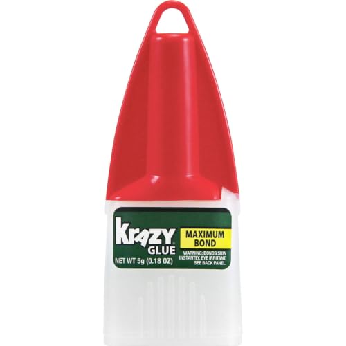 Krazy Glue Max Bond Strong Super Glue, Clear Gel No Run Formula (5g)