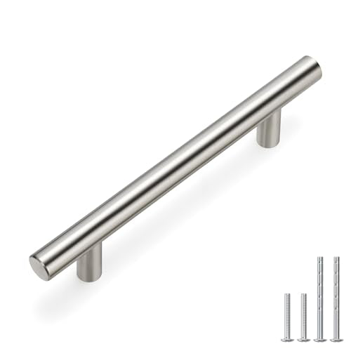 homdiy 96mm Cabinet Handles Drawer Pulls - HD201SN Cabinet Hardware Brushed Nickel Cabinet Pulls 20 Pack Modern Cupboard Handles for Kitchen Cabinets - color: Brushed Nickel, size: 3-3/4in hole centers