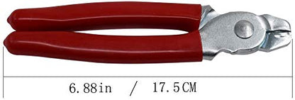 HARDK Hog Ring Pliers set Straight with 500PCS Galvanized Hog Rings - Perfect for Furniture Upholstery, Auto Upholstery, Plastic Meat & Sausage Casings - style: Straight & 500 PCS