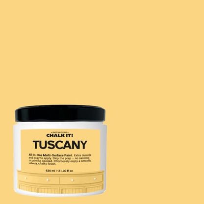 CHALK IT! All-in-One Multi-Surface Chalk Paint for Furniture & Cabinets - No Sanding, No Primer, Built-In Top Coat Water-Based, Low-Odor, Fast-Drying, Matte Finish (Tuscany) - color: Tuscany